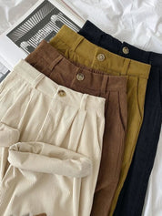 JESSY | Vintage High Waist Corduroy Pants for Women