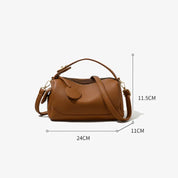 Isla | Women's Classic Boston Leather Crossbody Handbag