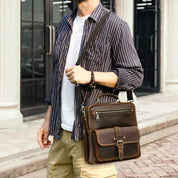 Lucas | Leather Crossbody Messenger Shoulder Bag