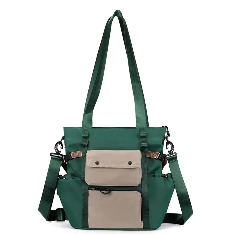 Sophie | Lightweight Canvas Multi-Pocket Shoulder Bag