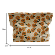 Ella | Preppy Floral Waffle Cord Cosmetic Bag