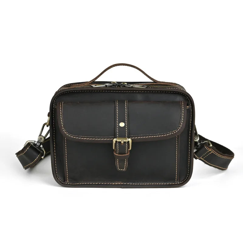 Lucas | Retro Leather Small Crossbody Messenger Bag