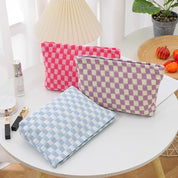 Ruthie | Checkered Aesthetic Makeup Pouch