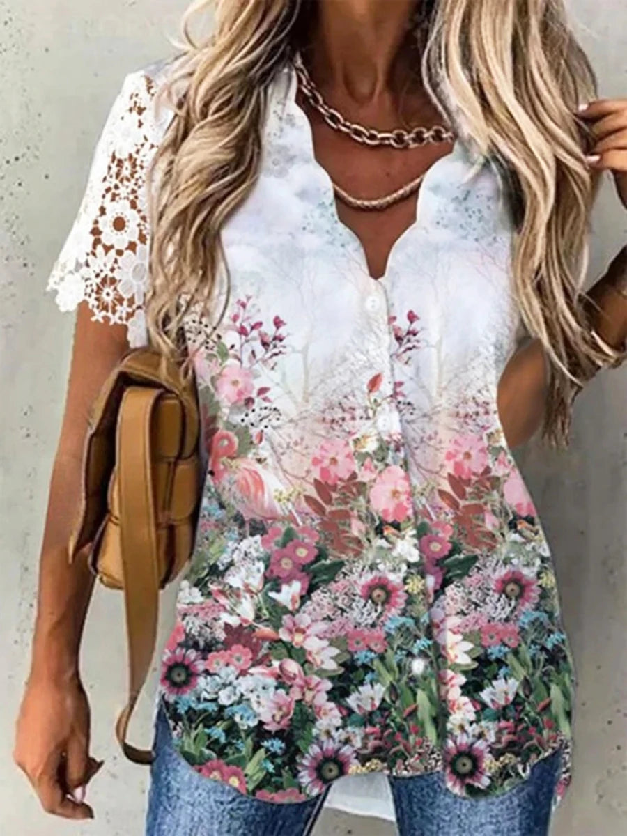 Gloria | Comfy Casual Floral Blouse