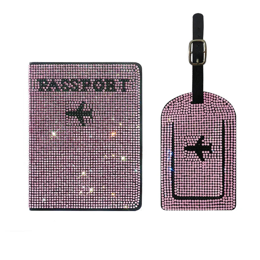 Lottie | Glittering Passport Holder & Luggage Tag Set