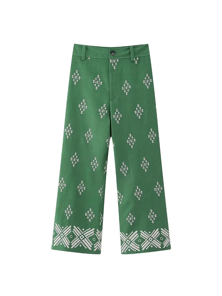 VINA | Vintage Boho Linen Pants for Women