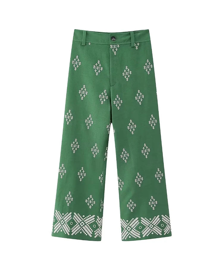 VINA | Vintage Boho Linen Pants for Women