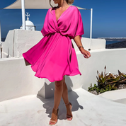 RYLEE | Luxurious Satin Wrap Dress