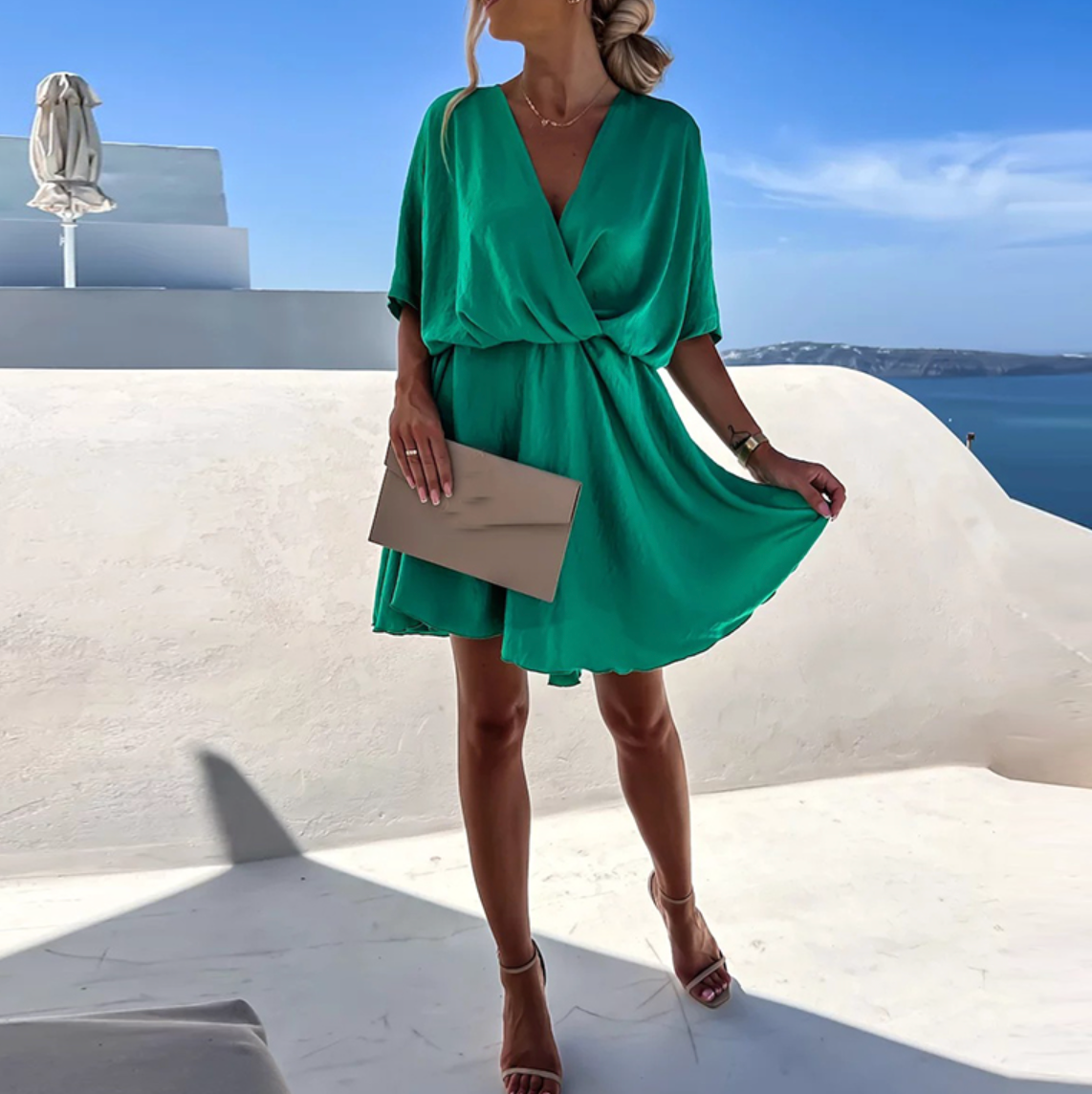 RYLEE | Luxurious Satin Wrap Dress