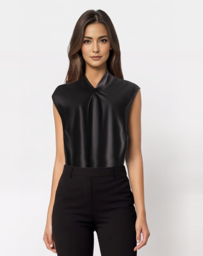 LYRA | Elegant Satin Sleeveless Blouse