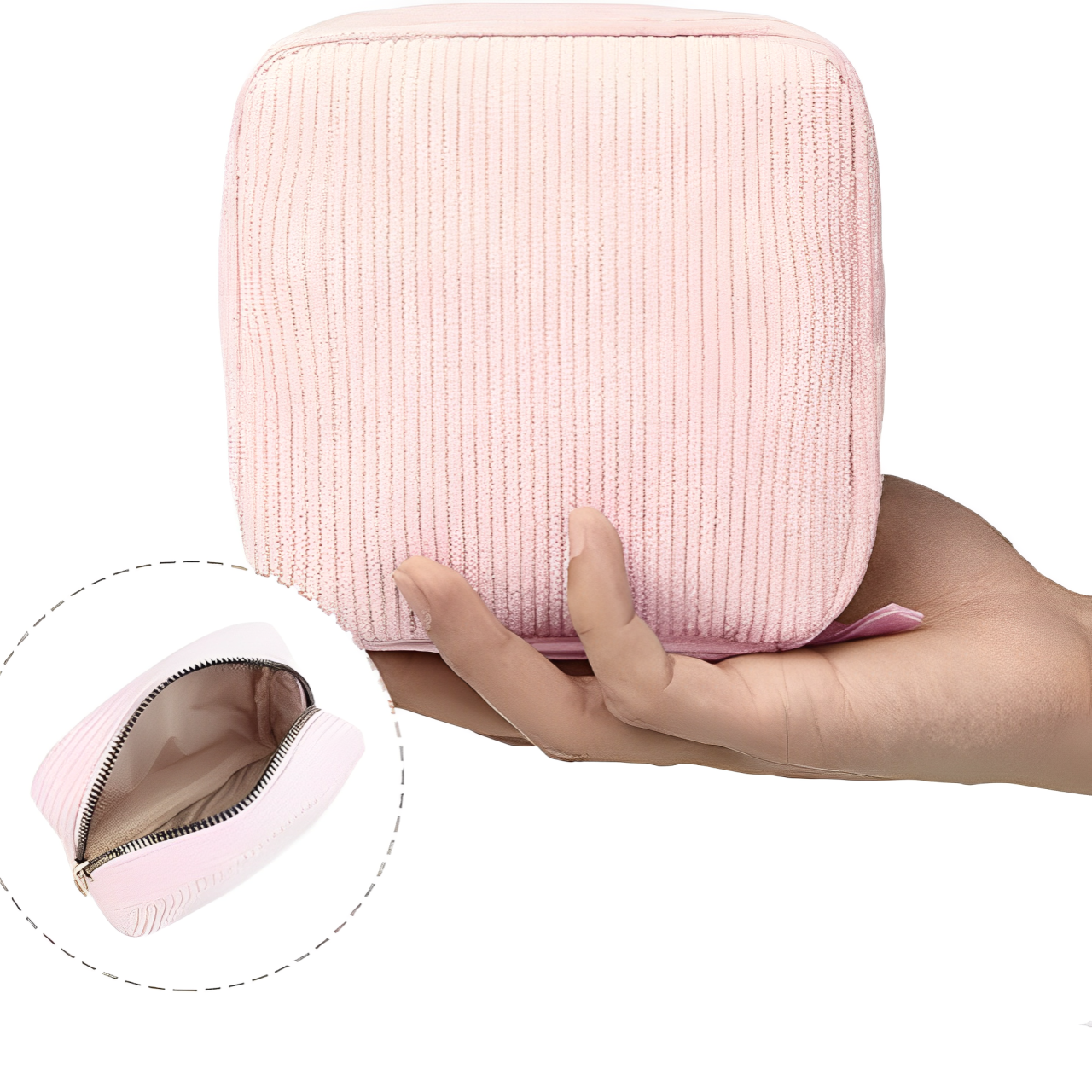 Aura | Stylish and spacious cord-style cosmetic bag