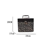 Keyla | Women's Travel Cosmetic Bag with Leopard Print Organizer