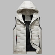 Jack Hooded Bodywarmer | Padded Ultralight Mid-Jacket Gilet with Hood for Men