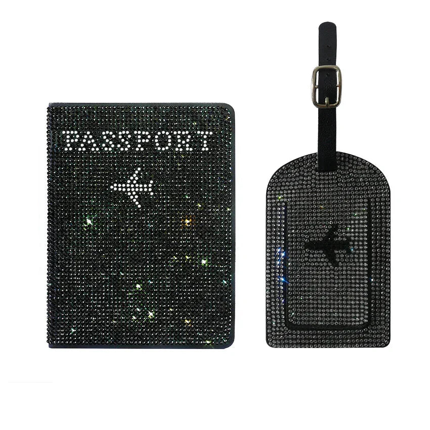 Lottie | Glittering Passport Holder & Luggage Tag Set