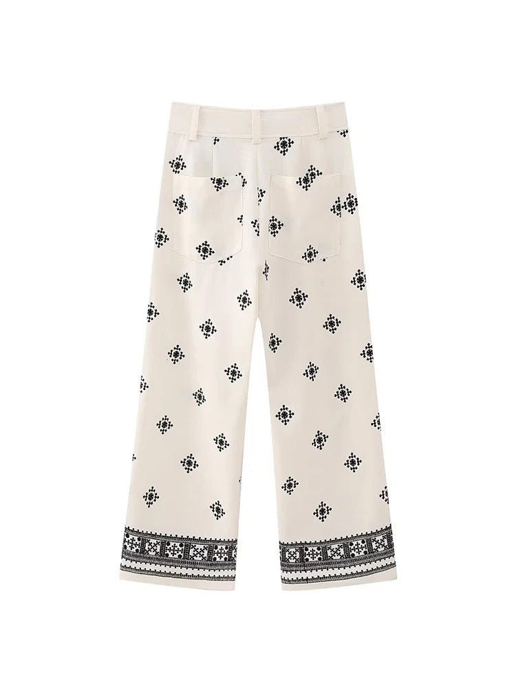 VINA | Vintage Boho Linen Pants for Women