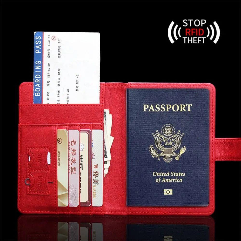 Teresa | RFID Leather Passport Holder Travel Wallet