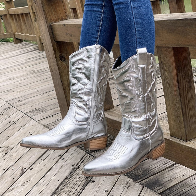 EVELYN | Retro Western Cowboy Boots