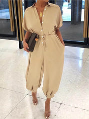 OLIVIA | Overall V-Neck Jumpsuit