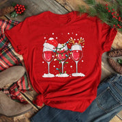 Caroline | Fashionable Wine Glass Holiday Shirt