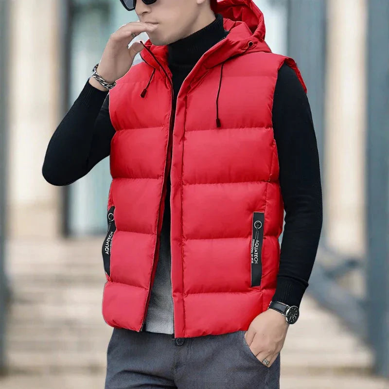 Brunello Bodywarmer | Quilted sleeveless vest for men with hood