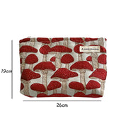 Ellie | Cute Mushroom Print Cosmetic Bag