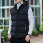 Brunello Bodywarmer | Quilted sleeveless vest for men with hood