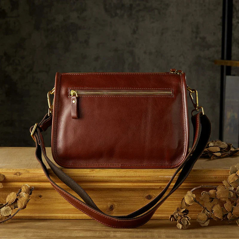 Max | Cowhide Leather Business Crossbody Bag