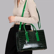 CROCODILE | Trendy Designer Croco Handbag