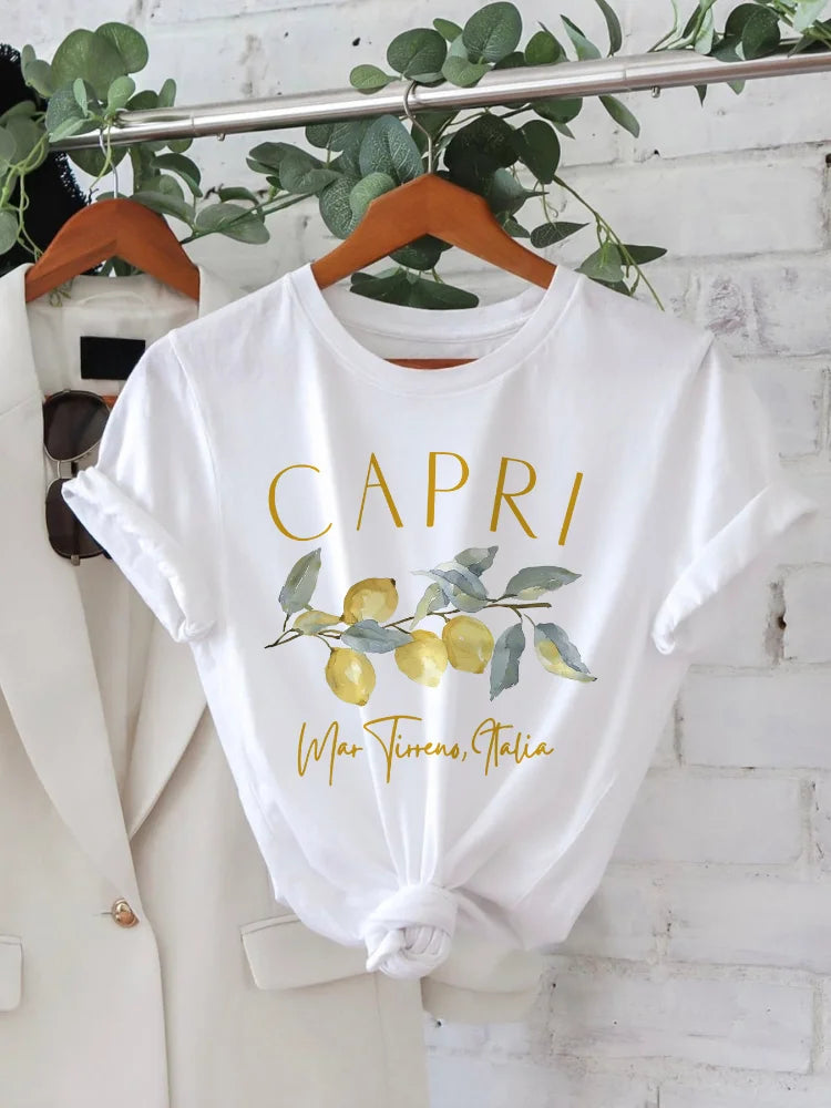 ESTHER | Elegant Capri Designed T-shirt