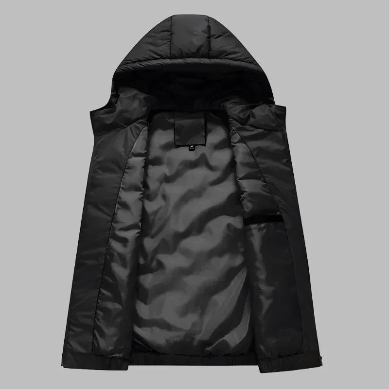 Jack Hooded Bodywarmer | Padded Ultralight Mid-Jacket Gilet with Hood for Men