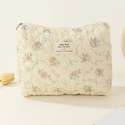 Ailany | Elegant Quilted Floral Makeup Bag