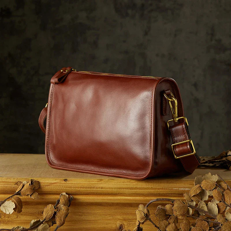 Max | Cowhide Leather Business Crossbody Bag