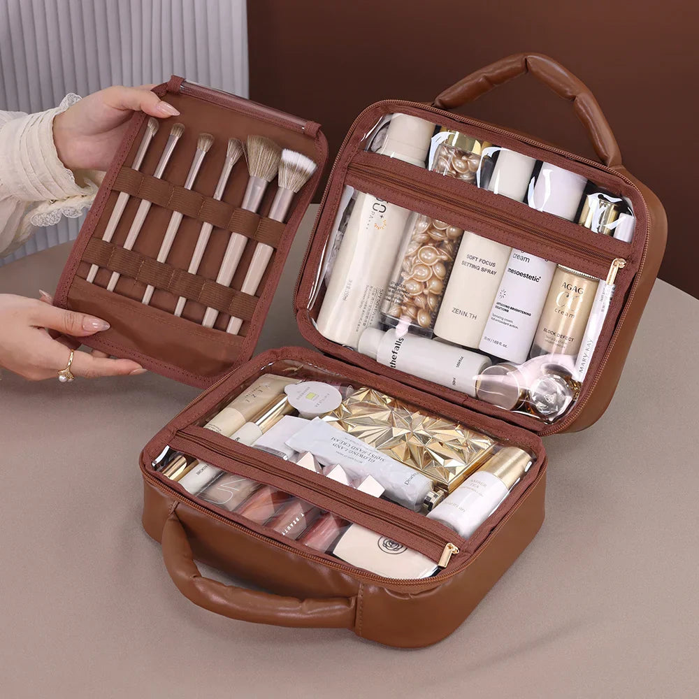 Sophia | Luxury Checked Spacious Cosmetic Organizer