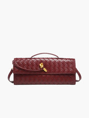 Arviel | Luxe Woven Handbag with Gold Closure