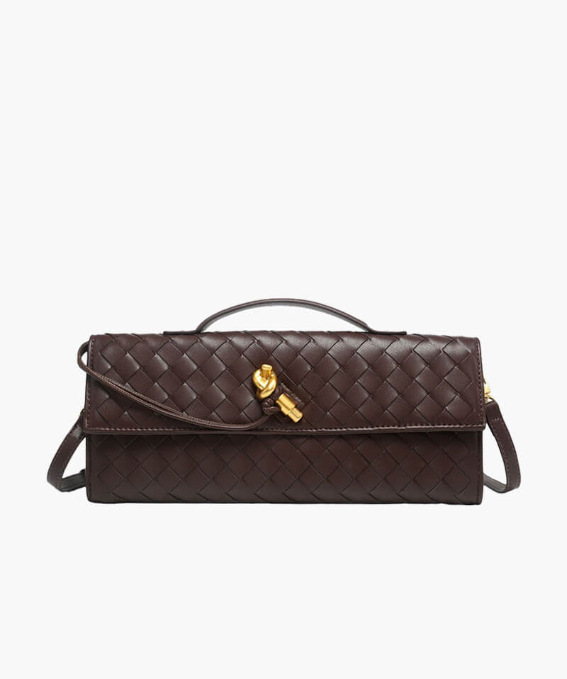 Arviel | Luxe Woven Handbag with Golden Closure