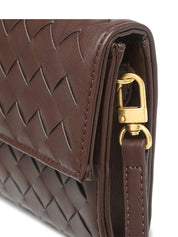 Arviel | Luxe Woven Handbag with Gold Closure