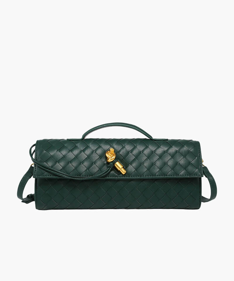 Arviel | Luxe Woven Handbag with Golden Closure