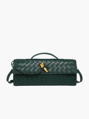 Arviel | Luxe Woven Handbag with Gold Closure