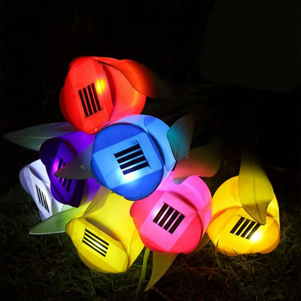 FloraGlow - Solar-Powered Tulip Flower Lights for Outdoor Decoration