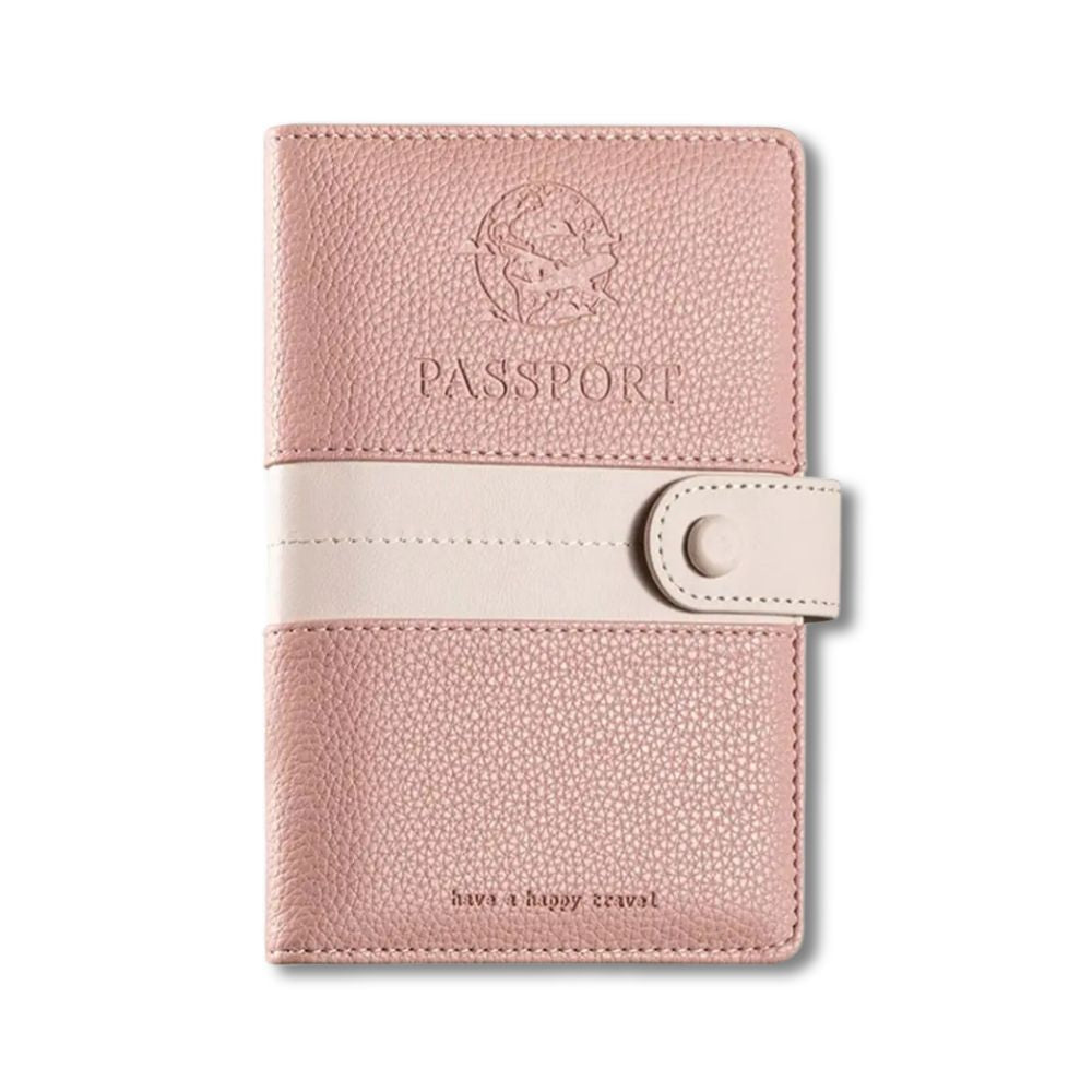 Tallulah | Light Faux Leather Passport Holder Travel Wallet