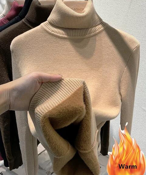 SILVY | Turtleneck Sweater Fleece Lined