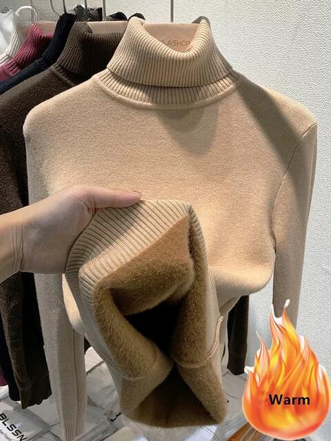 SILVY | Turtleneck Sweater Fleece Lined