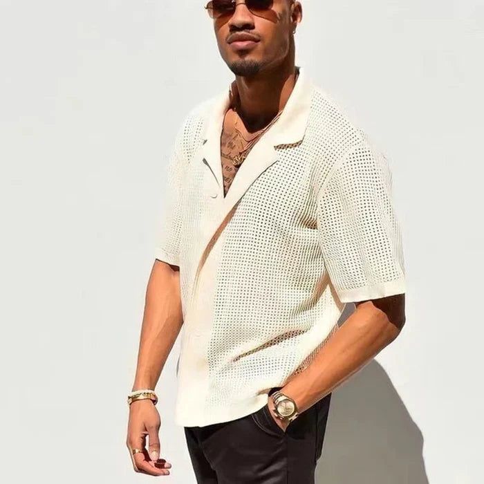 STUART | Crocheted Beach Shirt Men