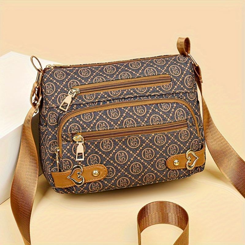 Valeria | Retro Letter Print Shoulder Bag