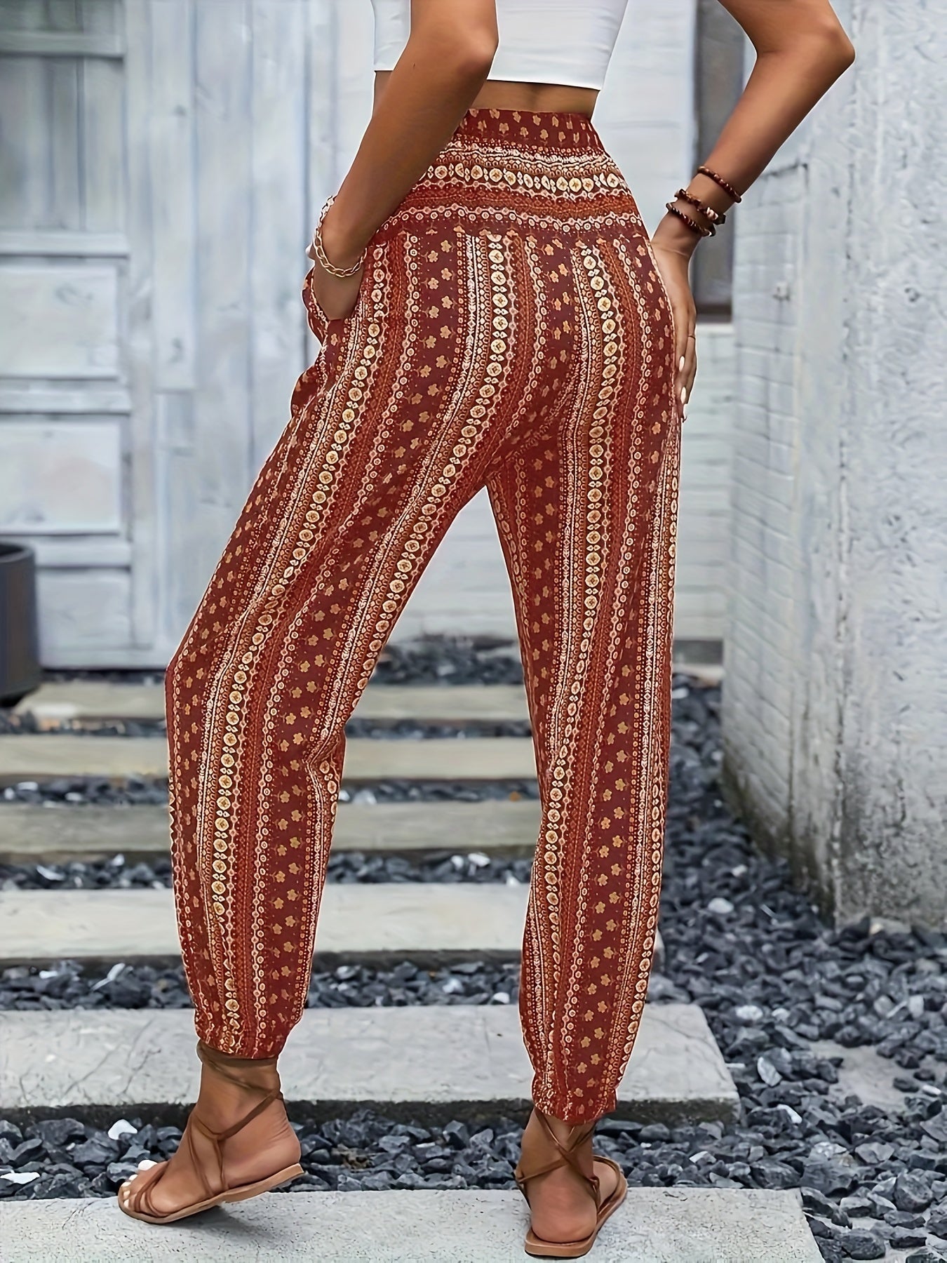 Viviana | Stylish High-Waist Printed Pants