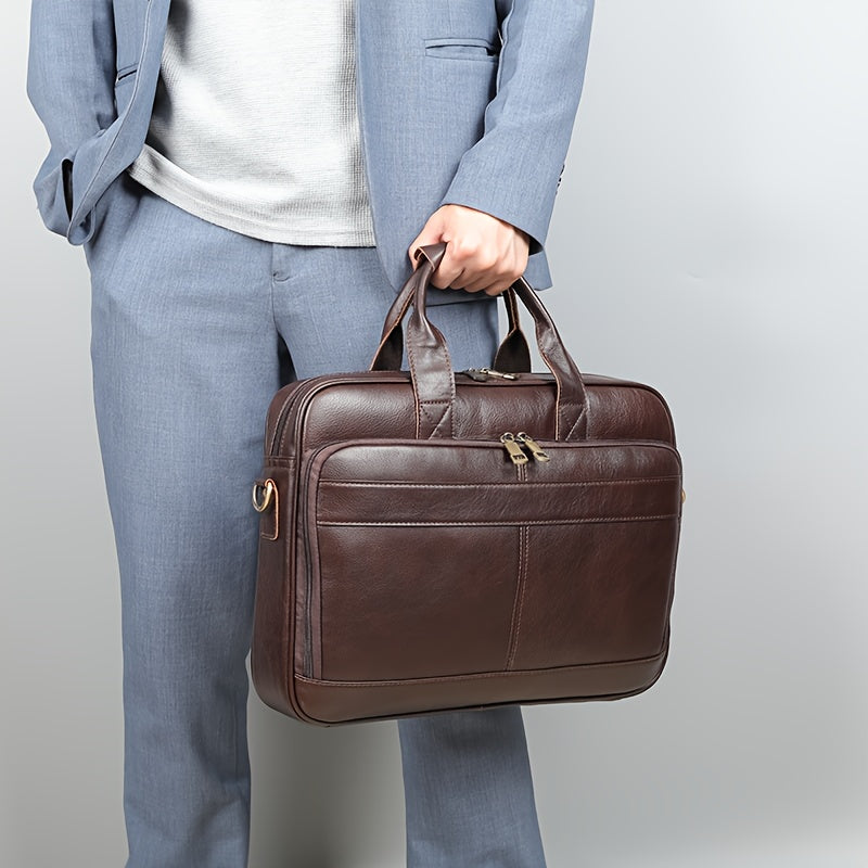 Dylan | Large Capacity Leather Laptop Shoulder Bag