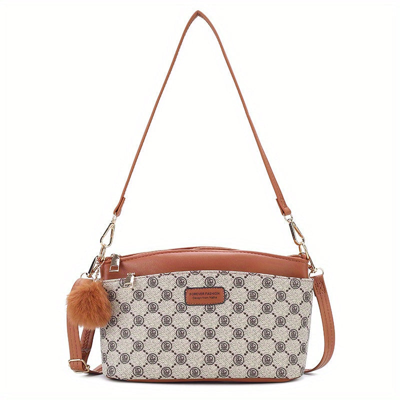 Mila | Leather Shoulder Bag for Women with Plaid Pattern