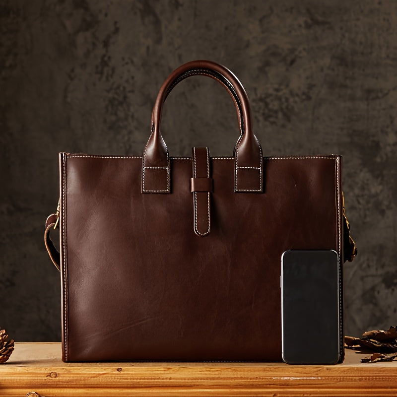 Ethan | Men's Leather Crossbody Travel Laptop Messenger Bag