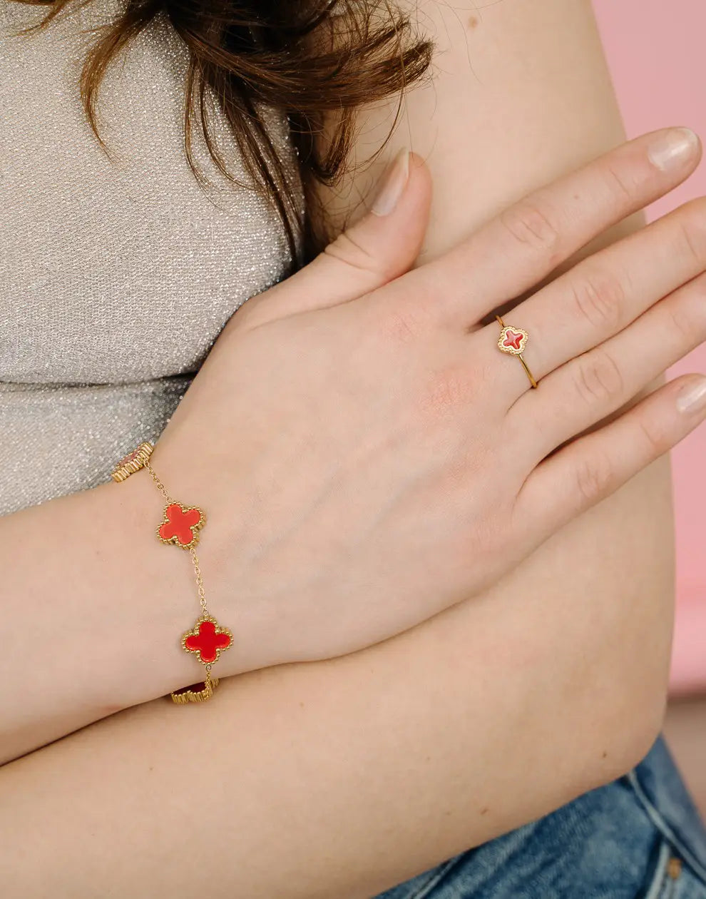 LuckyBloom | Five-Leaf Clover Bracelet