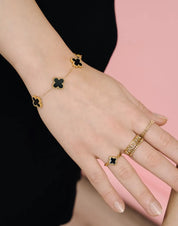 LuckyBloom | Five-Leaf Clover Bracelet